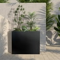 thumbnail image 7 of WORTH 32" H Metal Steel Rectangular Planter Box Planters for Indoor Outdoor, Tall Heavy Duty Modern Flower Plant Pot with Water Collecting Tray, Black, Commercial Residential, 7 of 7