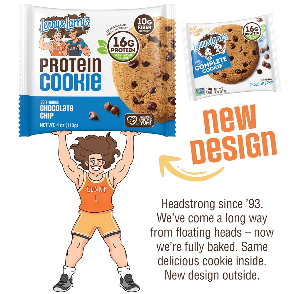 Lenny & Larry's Protein Cookie, Chocolate Chip, 4 oz, 12 Ct