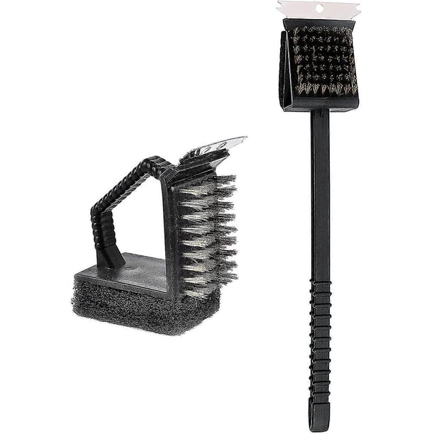 Grill Cleaning Brushes, 2pcs Grill Brush Grill Cleaning Brush 3 in 1 grill brushes with built-in ste