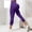 Dark Purple, variant on Women's High Waist Seamless Yoga Pants, Lifting Capri Leggings, 4-Way Stretch Workout Athletic Yoga Pants Navy M