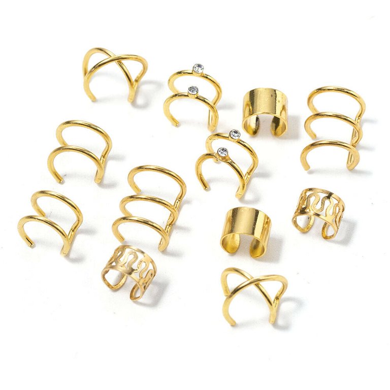 8 Pairs Magnetic Stud Earrings for Men Women Stainless Steel Hoop Cross Non  Piercing Fake Gauges Earring Black CZ Hypoallergenic Magnet Earring Set