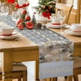 thumbnail image 4 of Merry Christmas Table Runner 13x108 Inch Snowflake Gold Sliver Colored Ball Winter Table Runners Dresser Scarves Winter Holiday Kitchen Dining Table Decoration for Home Party Indoor, 4 of 9