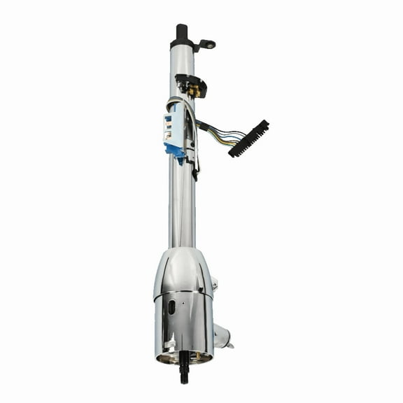 Stainless Steel 28" Tilt Automatic Universal Steering Column & Wheel Adapter w/ Key Chorme