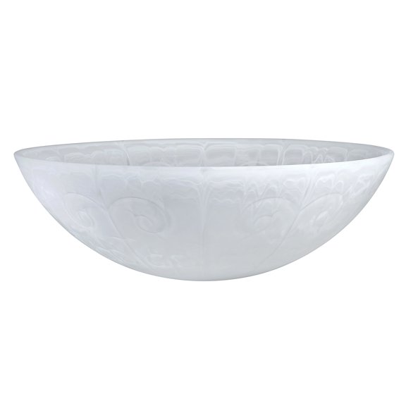 Aspen Creative 23129-11, Frosted Glass Shade for Medium Base Socket Torchiere Lamp, Swag Lamp and Pendant,15-3/4" Diameter x 5-1/4" Height.