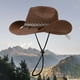 thumbnail image 2 of Sombrero de vaquero de playa a la moda: protección UV plegable y elegante para actividades al aire libre, 2 of 3