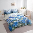 thumbnail image 3 of Homewish Blue Hippie Flower Bedding Comforter Set 7-Piece for Kids, Tribal Rustic Plant King Bedding Sets, Oil Printing Reversible Bed Sheets, Ultra Soft Bedroom Decor, 3 of 7