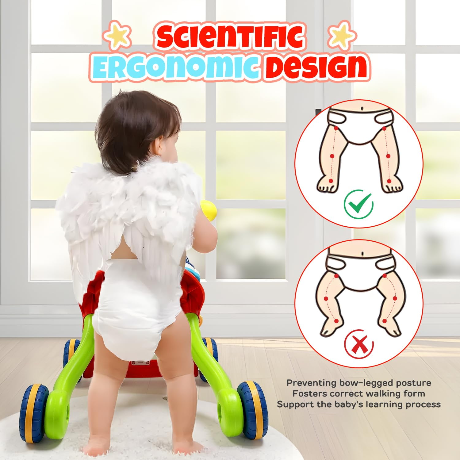 LINXUXIE 3 in 1 Baby Walker Activity Center, Sit to Stand Learning Toy with Music Panel, Early Learning Gifts for Infant 6-12 Months
