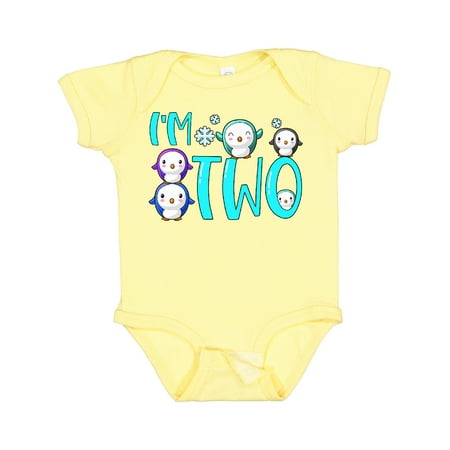 

Inktastic I m 2 Cute Penguin Birthday Party Gift Baby Boy or Baby Girl Bodysuit