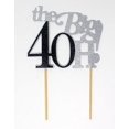 thumbnail image 5 of The Big 4OH! Cake Topper, 1Pc, 40Th Birthday, 40Th Anniversary (Silver & Black), 5 of 8