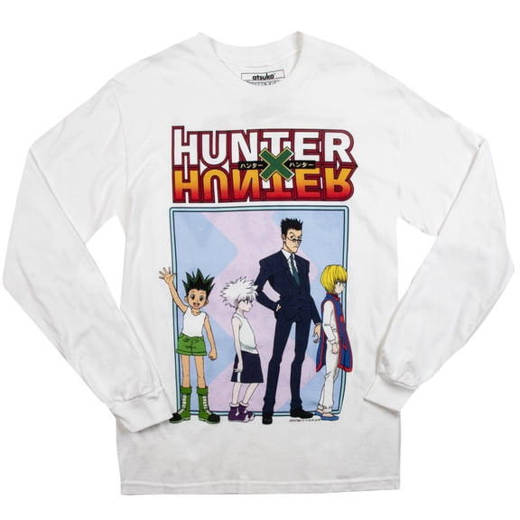 Hunter X Hunter Group Short Crew Neck Long Sleeve White Tee-M