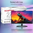 thumbnail image 4 of Sceptre IPS 27-Inch Quad HD IPS LED Monitor 2560 x 1440 100Hz 99% sRGB 2X HDMI and DisplayPort Build-in Speakers, Machine Black 2024 (E275W-QPT series), 4 of 6