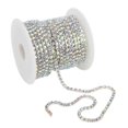 thumbnail image 1 of Rhinestone Trim Colorful Glittering 10 Meters Rhinestone Trim for Household DIY Craft Clothes Decoration GiftSilver Back AB Color 3mm, 1 of 4