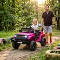 thumbnail image 2 of Qaba 12V Toddler Ride on Truck Car, Electric RC Car for Kids, Gift for Boys & Girls, Pink, 2 of 10