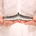 thumbnail image 1 of Corona de cabeza de cristal de perlas, pendiente negro, tocado para novia, Halloween, accesorios brillantes para el cabello de fiesta para mujeres y niñas, 1 of 5