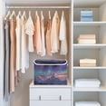 thumbnail image 6 of Foldable Fabric Storage Bin With Handle Collapsible Basket Box Storage With Lid Organizer The Northern Lights, 6 of 7