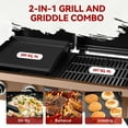 thumbnail image 3 of Royal Gourmet GD4002TPY Portable Tabletop Grill & Griddle Combo with Hood for Backyard, Camping, Picnicking and Tailgating, 40,000 BTU, Bronze Gold, 3 of 10