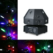 Lixada AC90-240V 80W 17 LED Rotatable Beam Stage Light Lighting Fixture Supported Auto-running/ Sound Activated/ DMX512/ Master-slave Working Modes Effects for DJ Show Concert Party Bar Pub Portable