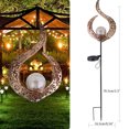 thumbnail image 4 of Luces Solares de ín, LED Blanco Cálido Tallado Hueco Decorativo, Poste de Lámpara de Césped de ín de Metal Luces para ín de ín de Sunnimix Luces al aire libre, 4 of 8