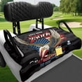 thumbnail image 3 of Yuyamidu Eagle Golf Cart Seat Covers with Pockets 250th Black American Flag Golf Cart Seat Towel Covers for Club Car Seat Towel Blanket, Universal Fit, 3 of 7