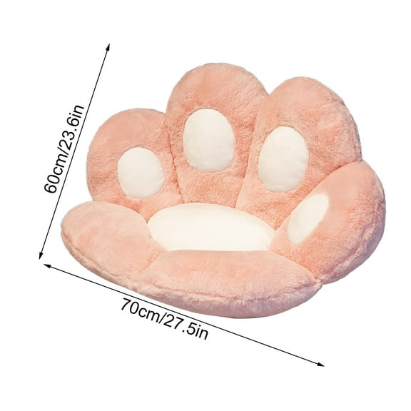PHIGZNT Cat Paw Cushion Comfy Kawaii Chair Plush Cushions Shape Lazy Pillow for Gamer Chair 28"x 24" Cozy Floor Cute Seat Kawaii for Girl Worker Gift, Dining Room Bedroom Decorate White