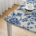 thumbnail image 4 of HAOXIT Flower Print Square , Machine Washable Cotton Linen Decor Table Cloth, Indoor Outdoor Table Cover for Daily Use 36*36, 4 of 7