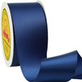 thumbnail image 3 of Leeqe Double Face Satin Ribbon 2 Inch X 25 Yards Polyester Navy Blue Ribbon For Gift Wrapping Very Suitable For Weddings Party Hair Bow Invitation Decorations And More, 3 of 5