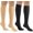 Beige Black, variant on 2 Pairs Zipper Copper Compression Socks for Women & Men Circulation 15-20 mmHg - Better Blood Flow, Swelling , Best Support for Medical, Running, Nursing