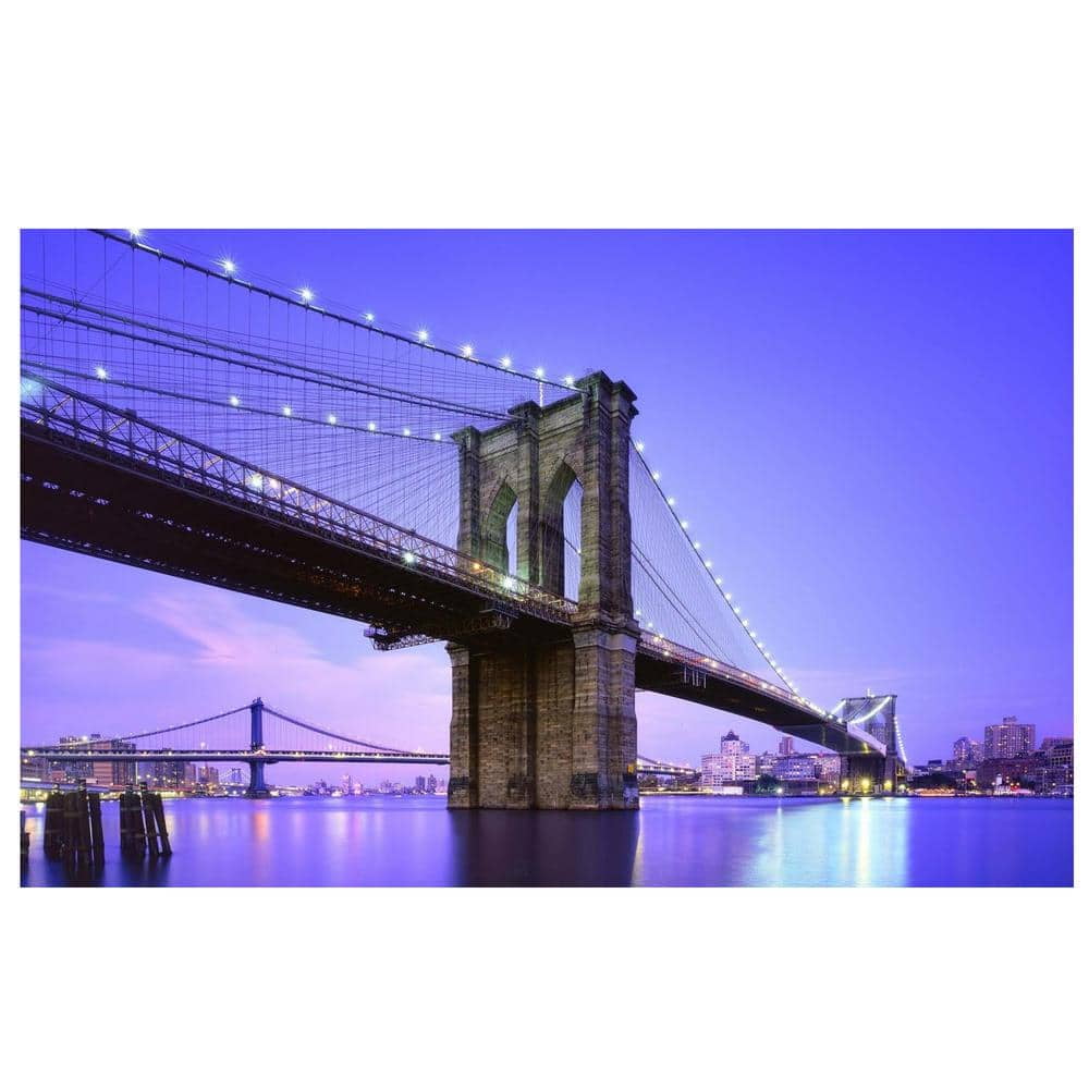 Brooklyn Bridge ツインタワー アート LEDライト付き LED Lighted Famous New York City Brooklyn Bridge Canvas Wall Art