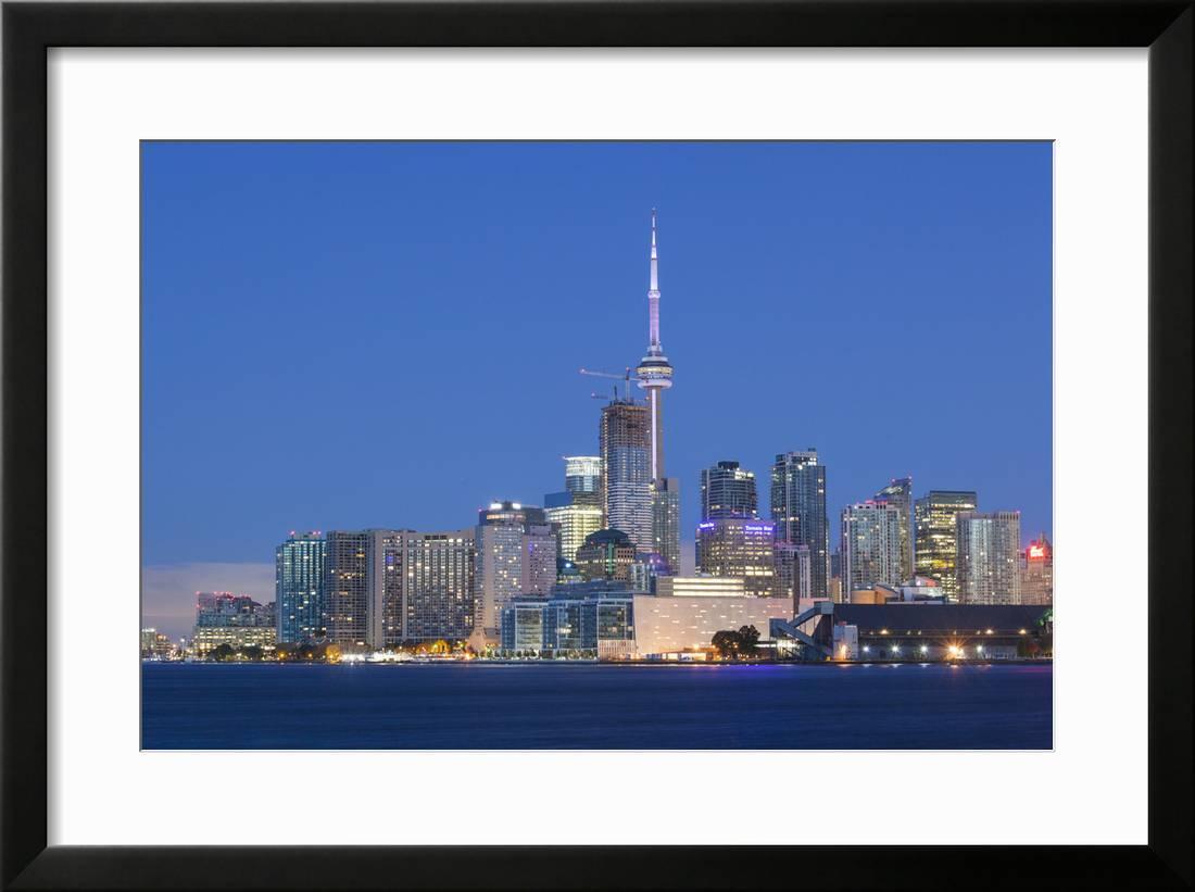 Canada Ontario Toronto Skyline From Polson Pier Framed Print Wall Art By Walter Bibikow Walmart Com