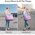 thumbnail image 5 of 22 Inch Oversized Travel Bag Lightweight Canvas Weekender Duffel with Multi Pockets, Animal Print, 5 of 5