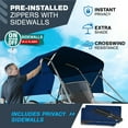 thumbnail image 3 of Knox T41G-G4 61-66 in. Universal 4 Bow Bimini Top Replacement Canvas & Detachable Sidewalls with Storage Boot, Navy Blue, 3 of 7