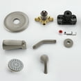 thumbnail image 3 of Brushed Nickel  4 Inch Shower Faucet wih Tub Spout Combo (Valve Included)/Matte Blcak/ Chrome, 3 of 8