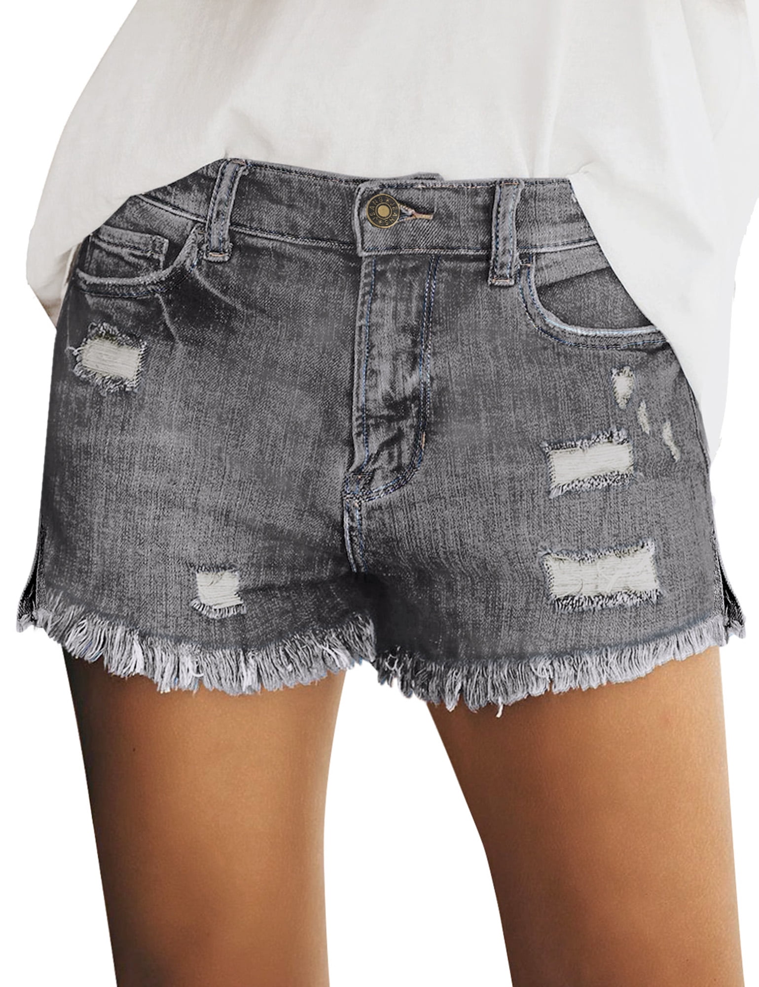 shelikes Womens Shorts High Waisted Summer Denim Shorts Casual Hot Pants Jeans Short with Pockets 
