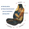 thumbnail image 3 of Wukai Leopard Reading Tarot Cards Full Set Car Seat Covers with Soft Padding Universal Auto Front Seats Protector and Cushion Mat, 3 of 5
