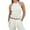 White-01, variant on Women Sleeveless Patchwork Tied Halter Neck Ruffle Pleated Hem Tank Tops Backless Vest Tops