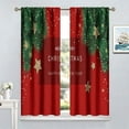 thumbnail image 4 of Christmas Curtains, Red White Snowflakes Merry Christmas Window Treatments for Living Room Bedroom Kitchen Holiday Party Decor, Burgundy New Year Drapes 2 Panel Sets,42x63 Inch, 4 of 6