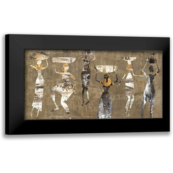 Fields, Cynthia 14x9 Black Modern Framed Museum Art Print Titled - African Dance