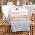 thumbnail image 6 of Breathable Blanket,1pc Reusable Throws Cotton Muslin Blanket for Bedroom,51.2x59In Durable Beige Quilt Bedspread Cloth for Home,Bedroom, 6 of 7