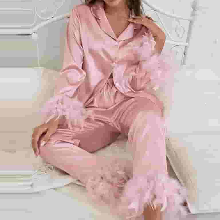 FRSASU Plus size clearance Pajamas Women's Satins Silk FRSASU Plus size clearance Pajamas Women's Satins Silk