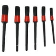 thumbnail image 2 of Car 6PCS/Set Car Cleaning Detailing Brush Set Pig Hair Sharpened Wire Red Maintenance Tool, 2 of 8