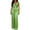Fluorescent Green, variant on Satin Jumpsuits for Women V Neck Sleeveless Dressy Jumpsuits Cinched Waist Wide Leg Evening Party Summer Outfits Silver L