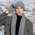 thumbnail image 3 of Gorro de punto de invierno, gorro, bufanda larga, guantes con pantalla táctil, conjunto de gorro de calavera, guantes más cálidos para el cuello, 3 of 5