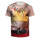 thumbnail image 1 of Hombre Camiseta Papá Noel Estampados Gráficos Cuello Barco Estampado 3D Al aire libre Navidad Manga Corta Estampado Ropa Deportes Casual, 1 of 4