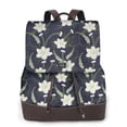 thumbnail image 1 of Easygdp Lilies Flowers Mochila de Cuero para Mujeres, Bolso de Hombro, Bolsos de Mano de Moda para Trabajo y Viajes, 1 of 4