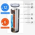 thumbnail image 4 of Deer Hunting 20oz Coffee Mug Cup,Stainless Steel Thermos Water Bottle Car Cup Portable Travel, 4 of 6