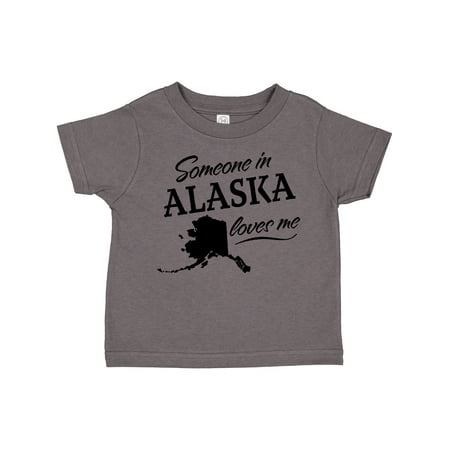 

Inktastic Someone in Alaska Loves Me Gift Toddler Boy or Toddler Girl T-Shirt