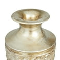 thumbnail image 6 of DecMode 14" Fleur De Lis Carved Gold Polystone Vase, 6 of 9