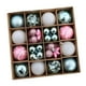 thumbnail image 3 of Adorno de bola navideña, decoración de bola navideña, colección decorativa, irrompible Azul Blanco Rosa, 3 of 9