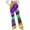 Multicolor, variant on BVOFAR Flared Leggings for Women Mardi Gras Gifts Trousers Workout Yoga Pants Purple Green Yellow High Waist Legging