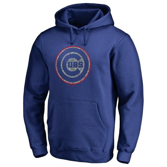 Men's Royal Chicago Cubs Static Logo Pullover Hoodie